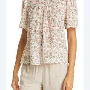 Rails Multicolor Smocked Blouse